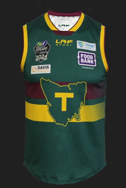 RELIVE THE RIVALRY TASMANIA 2024 LRF SPORT YOUTH GUERNSEY [sz:Y8]