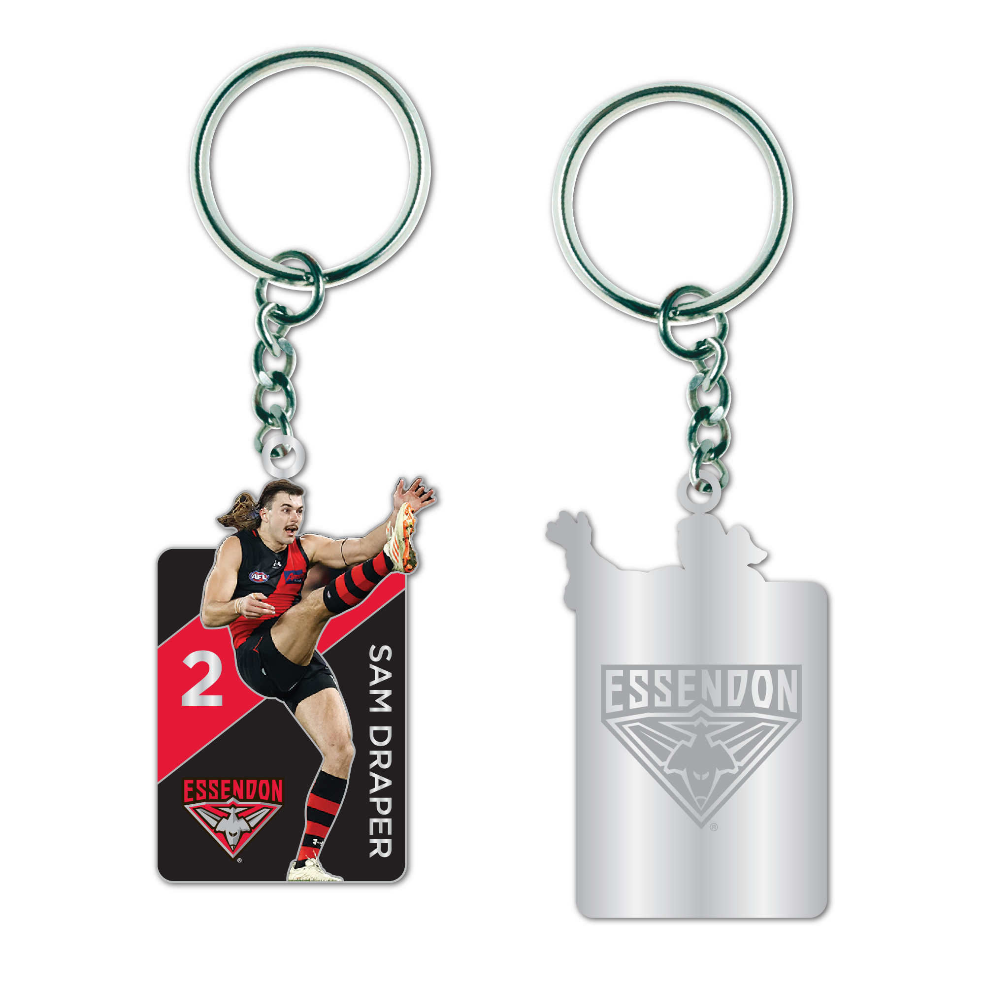 ESSENDON BOMBERS PLAYER KEYRING - SAM DRAPER