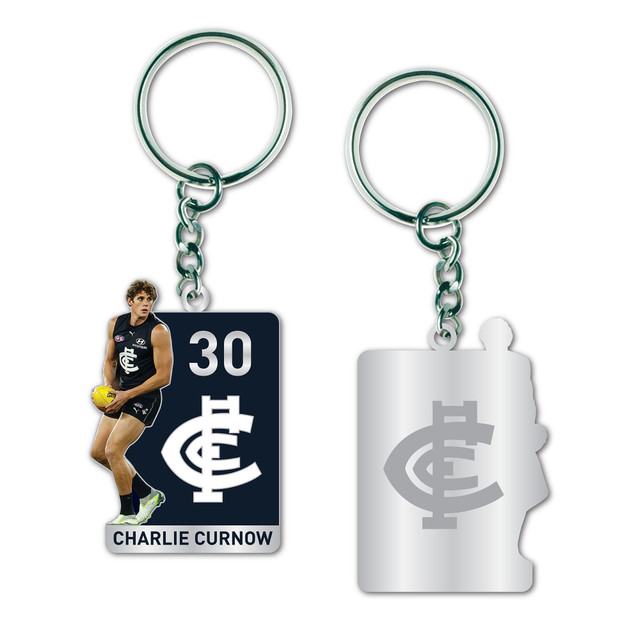 CARLTON BLUES PLAYER KEYRING - CHARLIE CURNOW