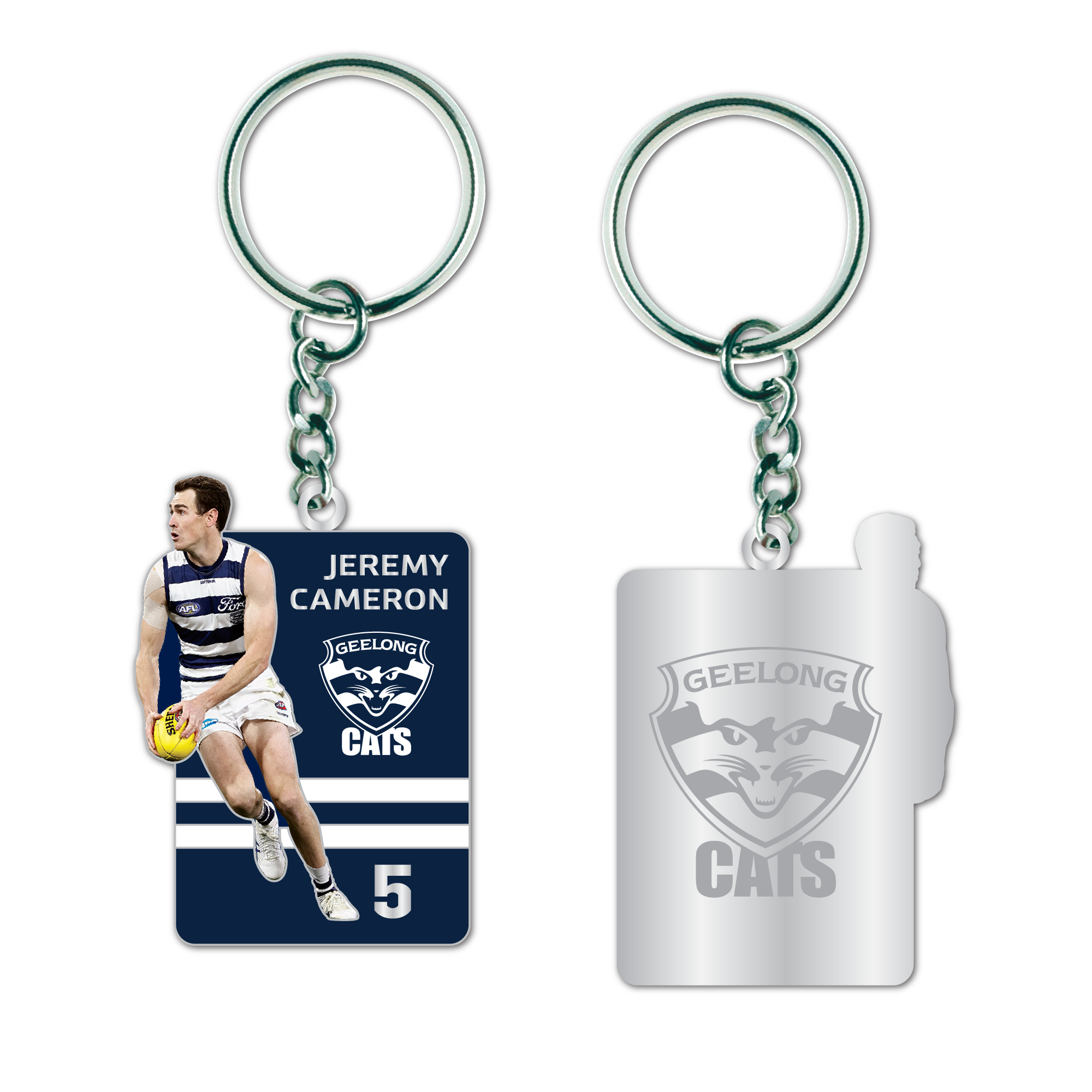 GEELONG CATS PLAYER KEYRING - JEREMY CAMERON