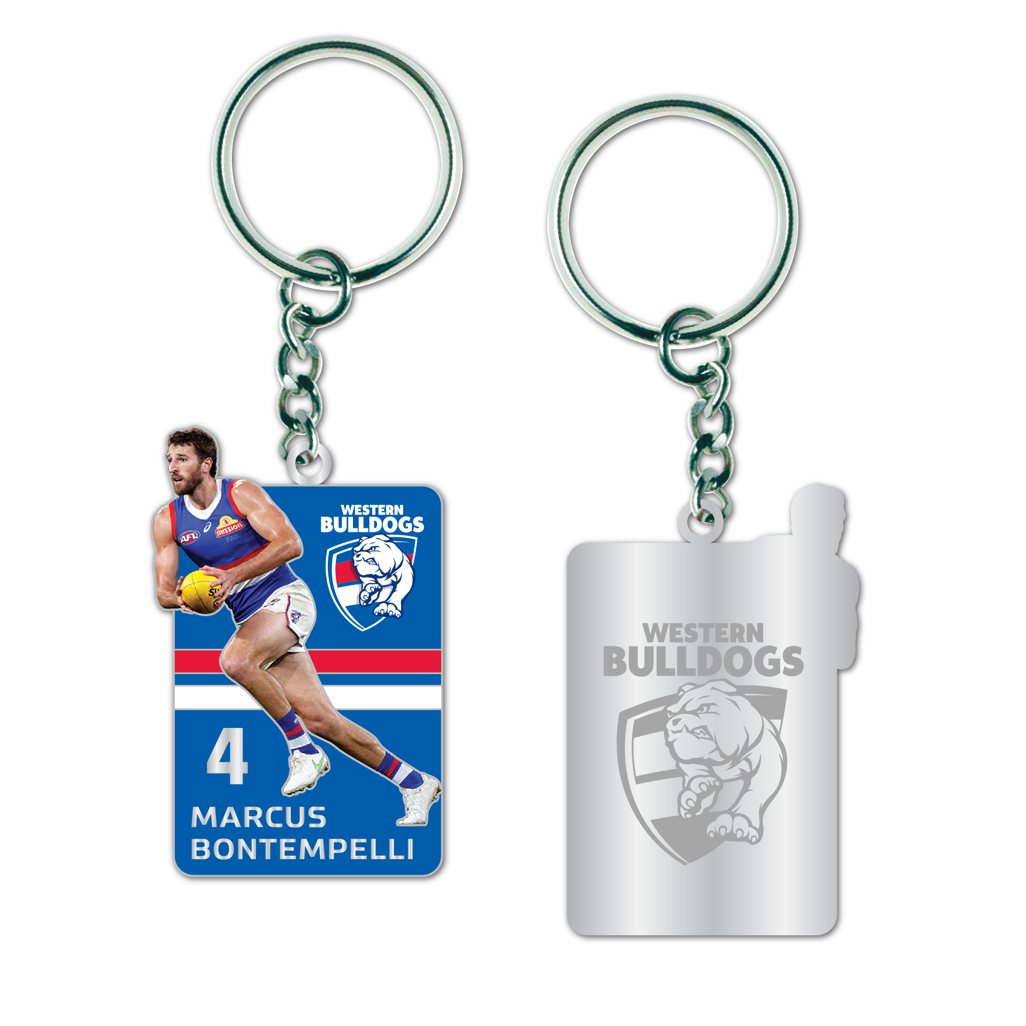 WESTERN BULLDOGS PLAYER KEYRING - MARCUS BONTEMPELLI