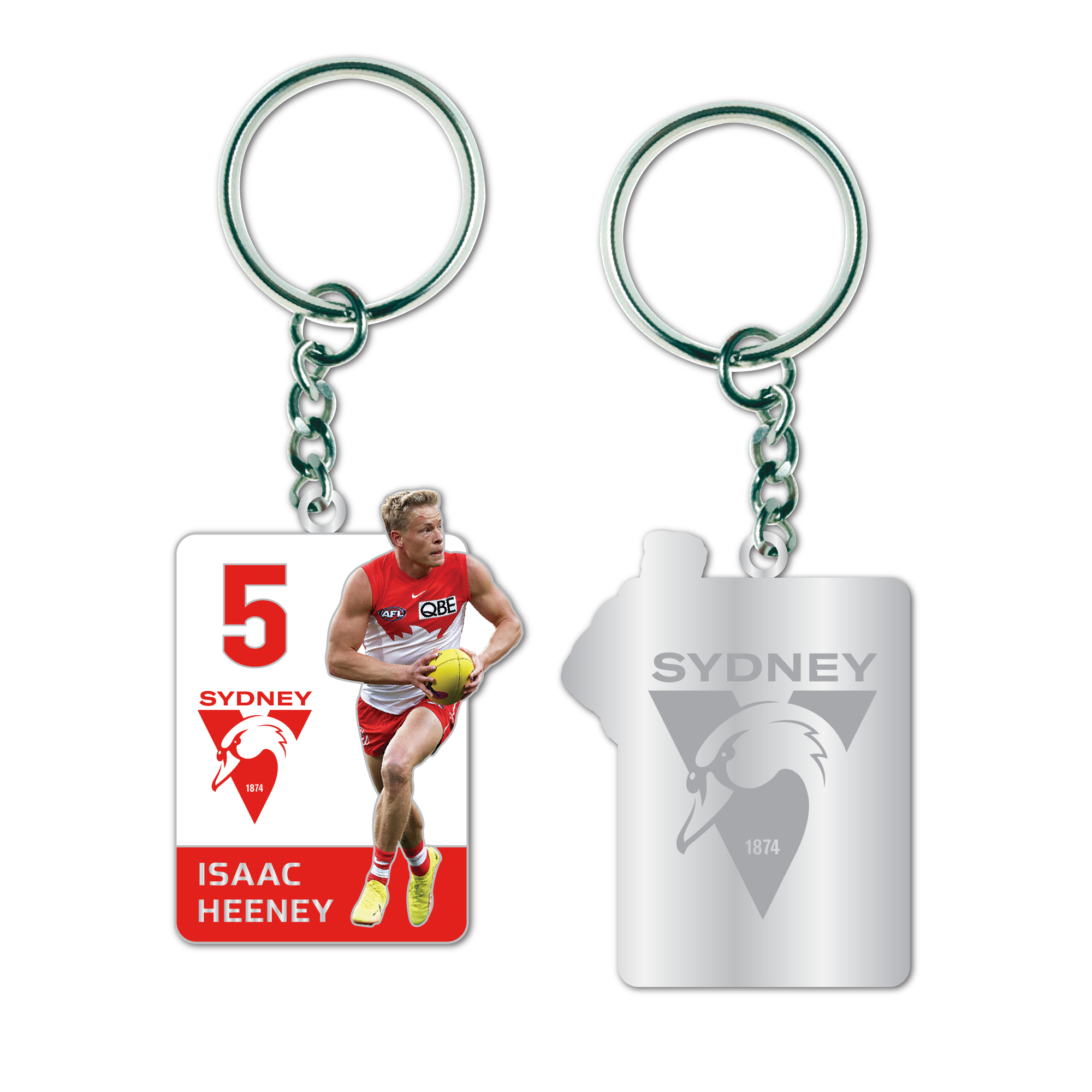 SYDNEY SWANS PLAYER KEYRING - ISAAC HENNEY