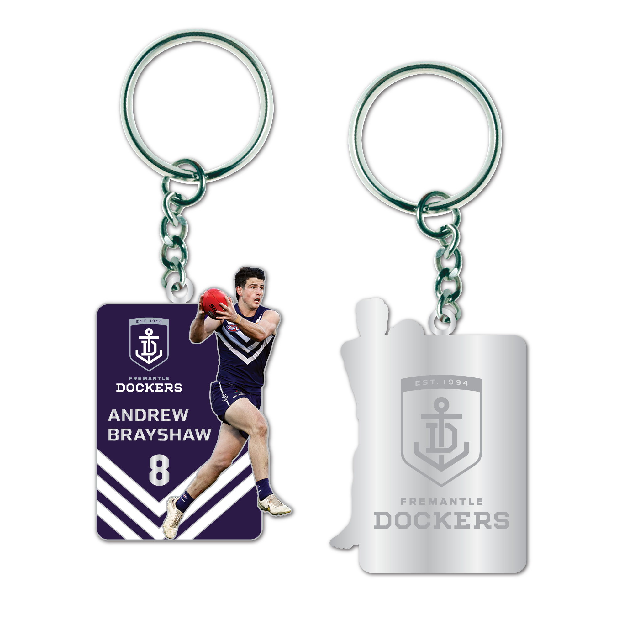 FREMANTLE DOCKERS PLAYER KEYRING - ANDREW BRAYSHAW