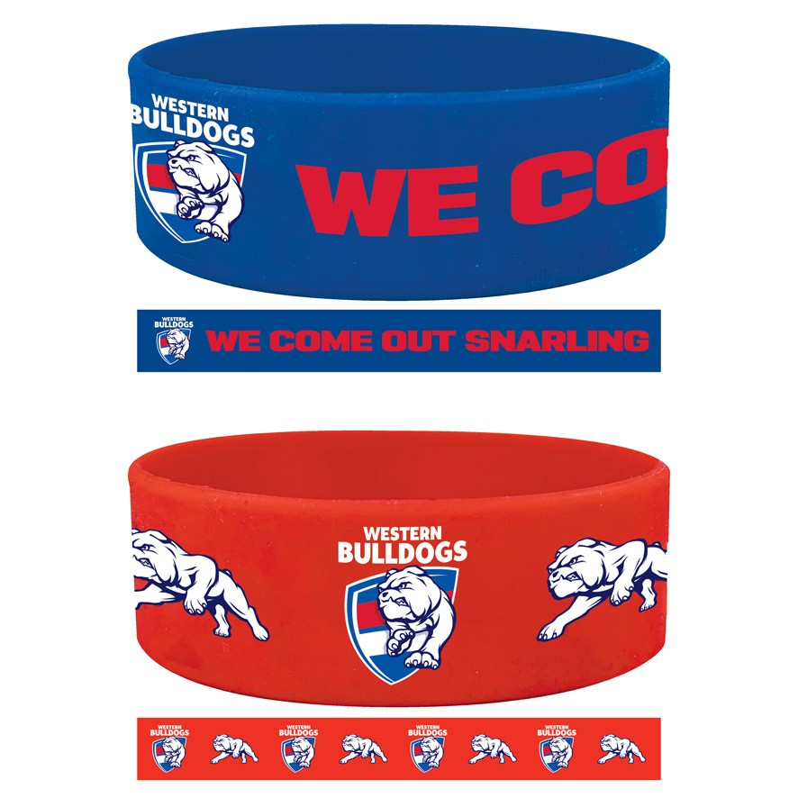 WESTERN BULLDOGS SET OF 2 WRISTBANDS
