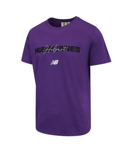 HOBART HURRICANES 25 - 26 BBL YOUTH PURPLE TRAVEL TEE [sz:2]