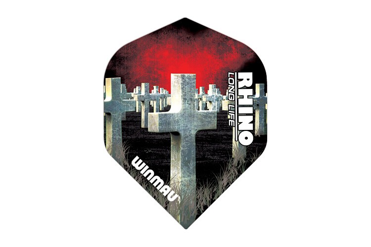WINMAU RINO STANARD DART FLIGHTS CROSS CEMETERY - SET OF 3