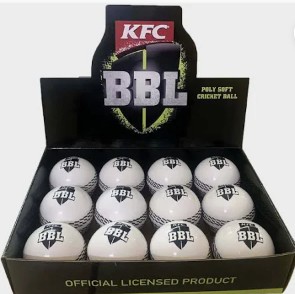 BBL POLY SOFT CRICKET BALL WHITE