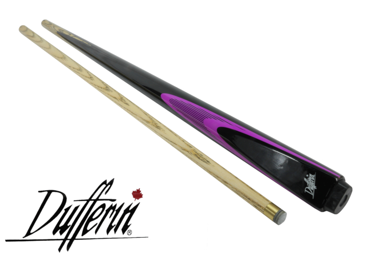DUFFERIN EIGHTBALL CUE S113 PURPLE DOUBLE FLAME 2 PIECE 57" 9 MM ELKMASTER TIP